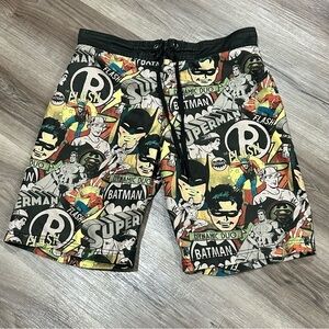 Batman Comic Print Swim Trunks Men Size Medium